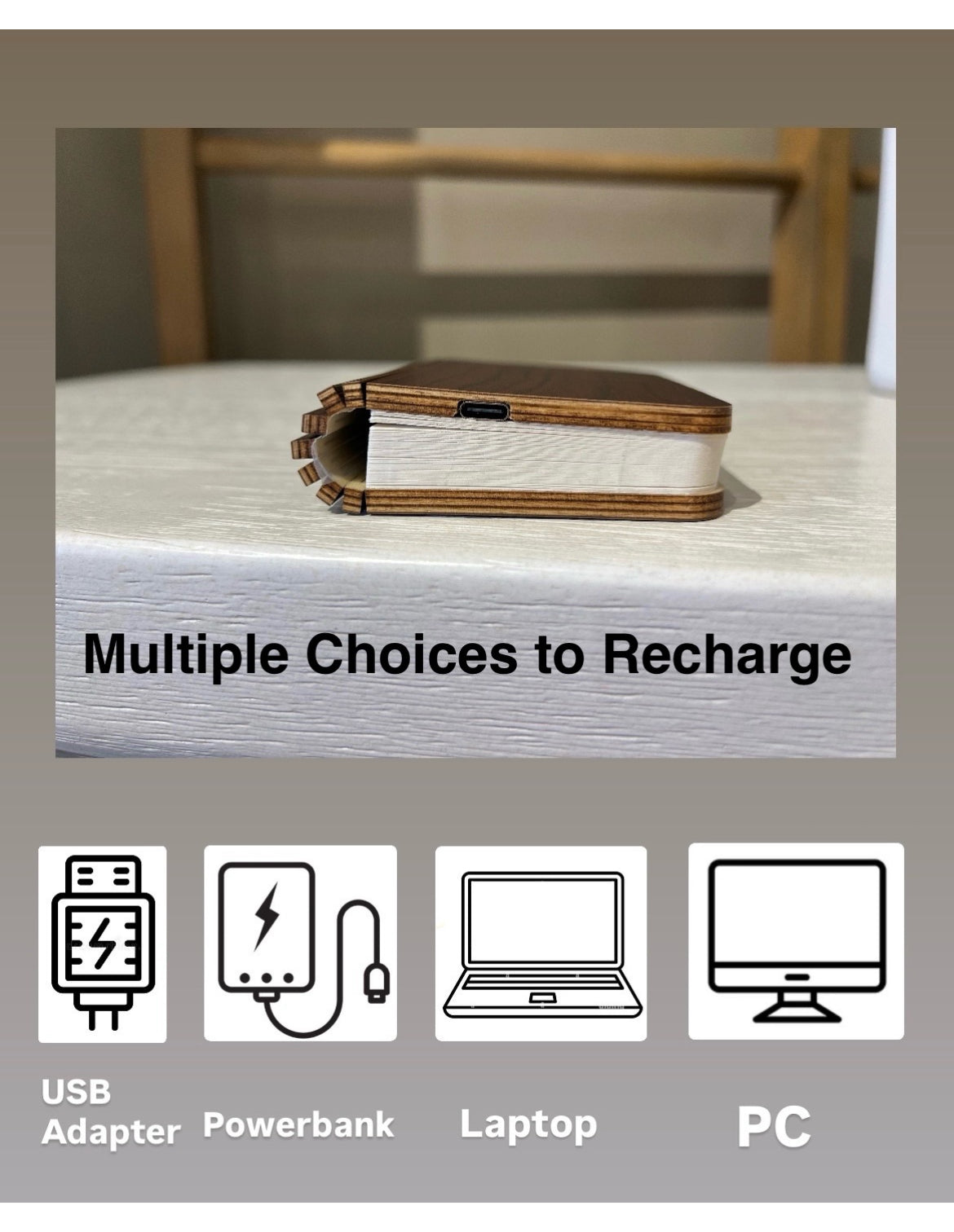 IlumiBook™ - Magical Book Lamp | Opens Like Real Book | USB Rechargeable Night Light for Kids & Adults